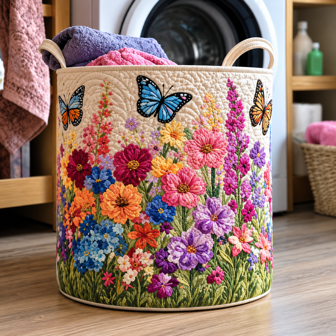 FLORIA | FLOWER LAUNDRY BASKET