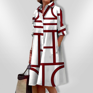 AURORA | BUTTON MIDI DRESS FOR WOMEN