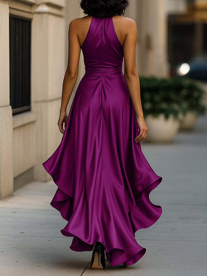 EMELIE | HALTER RUFFLE GOWN