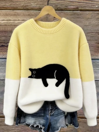 SALLY | CAT PRINT JUMPER