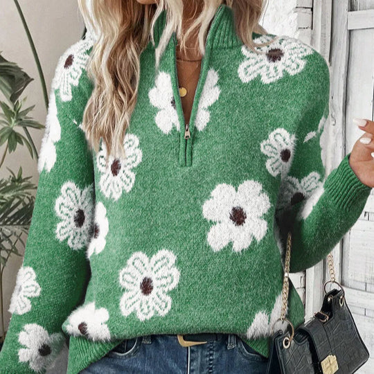 BLOOM | PULLOVER WITH ZIP NECK