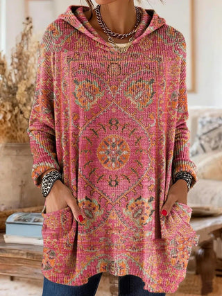 ALICIA | RETRO PRINT HOODED TUNIC