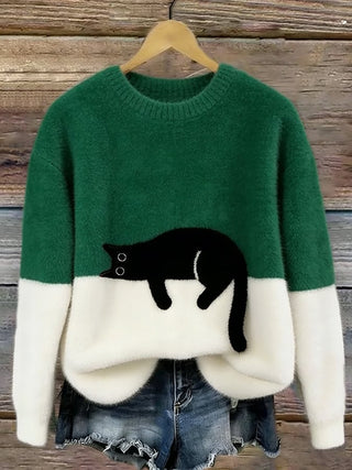 SALLY | CAT PRINT JUMPER