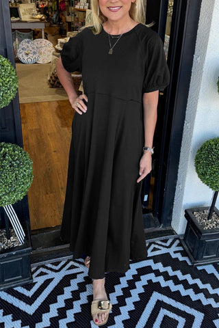 Odette | Puff-Sleeve Maxi Flattering