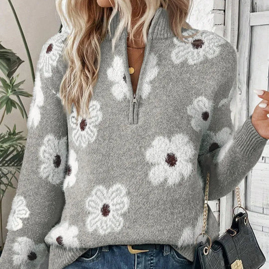 BLOOM | PULLOVER WITH ZIP NECK