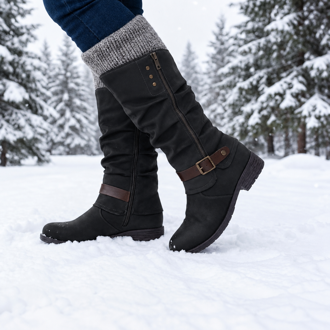 BONNIE | KNIT-CUFF BOOTS FOR WOMEN
