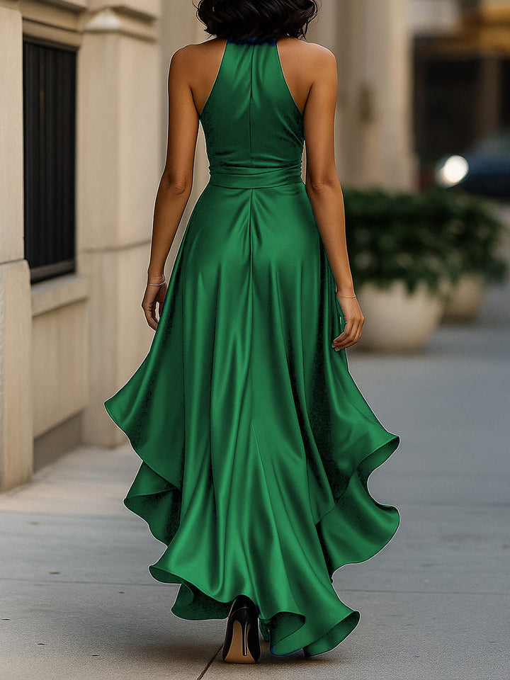EMELIE | HALTER RUFFLE GOWN