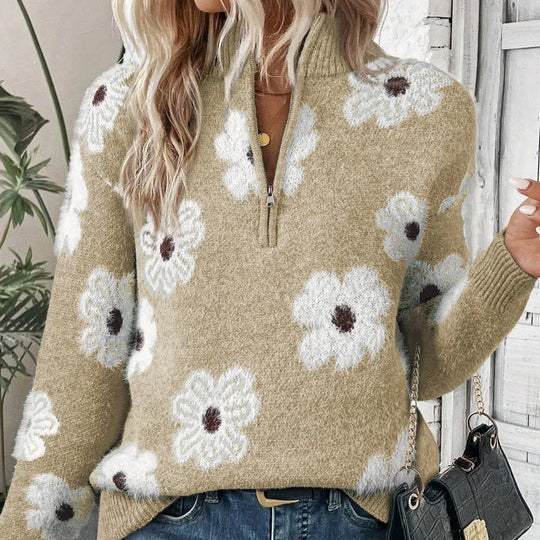 BLOOM | PULLOVER WITH ZIP NECK