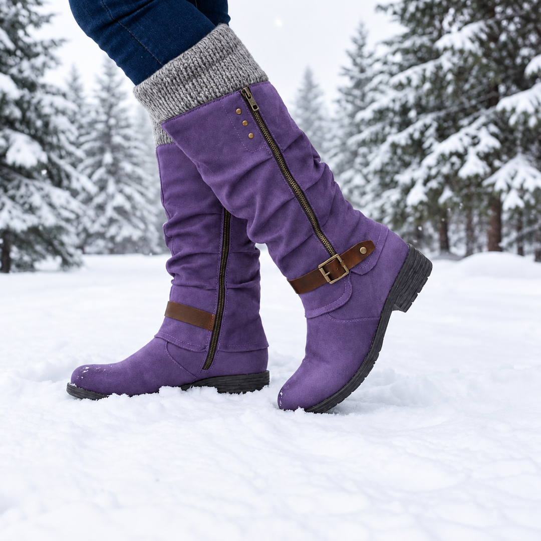 BONNIE | KNIT-CUFF BOOTS FOR WOMEN