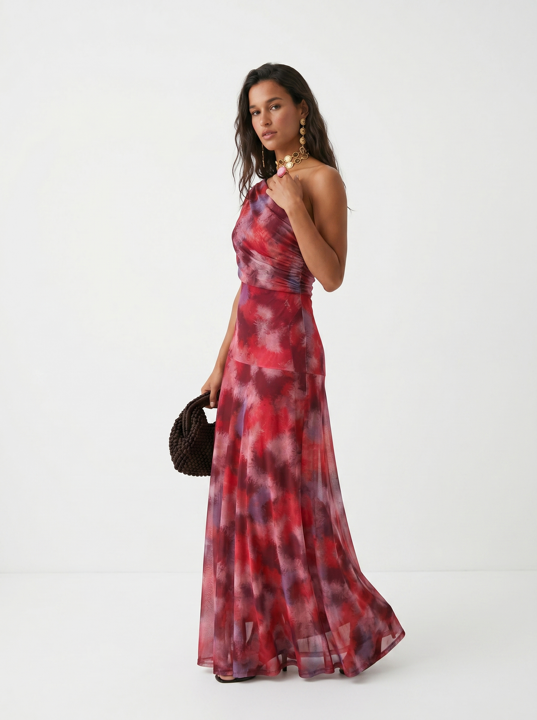 Off-Shoulder Draped Maxi Dress - collection