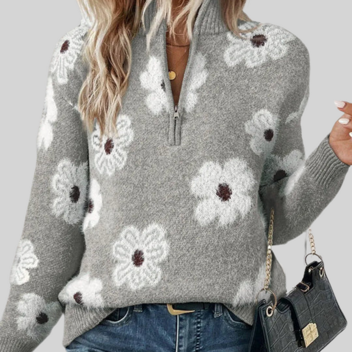 BLOOM | PULLOVER WITH ZIP NECK