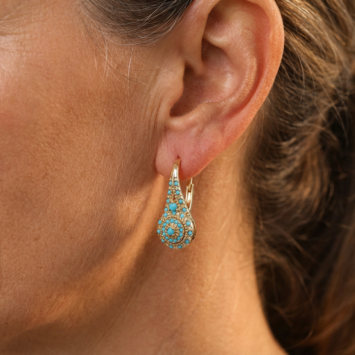 Primrose | Mosaic Turquoise Earrings