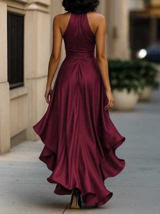 EMELIE | HALTER RUFFLE GOWN
