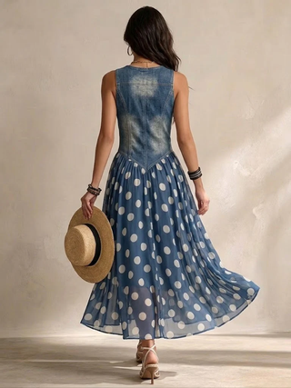 ADELINE | LONG DRESS WITH DOTS