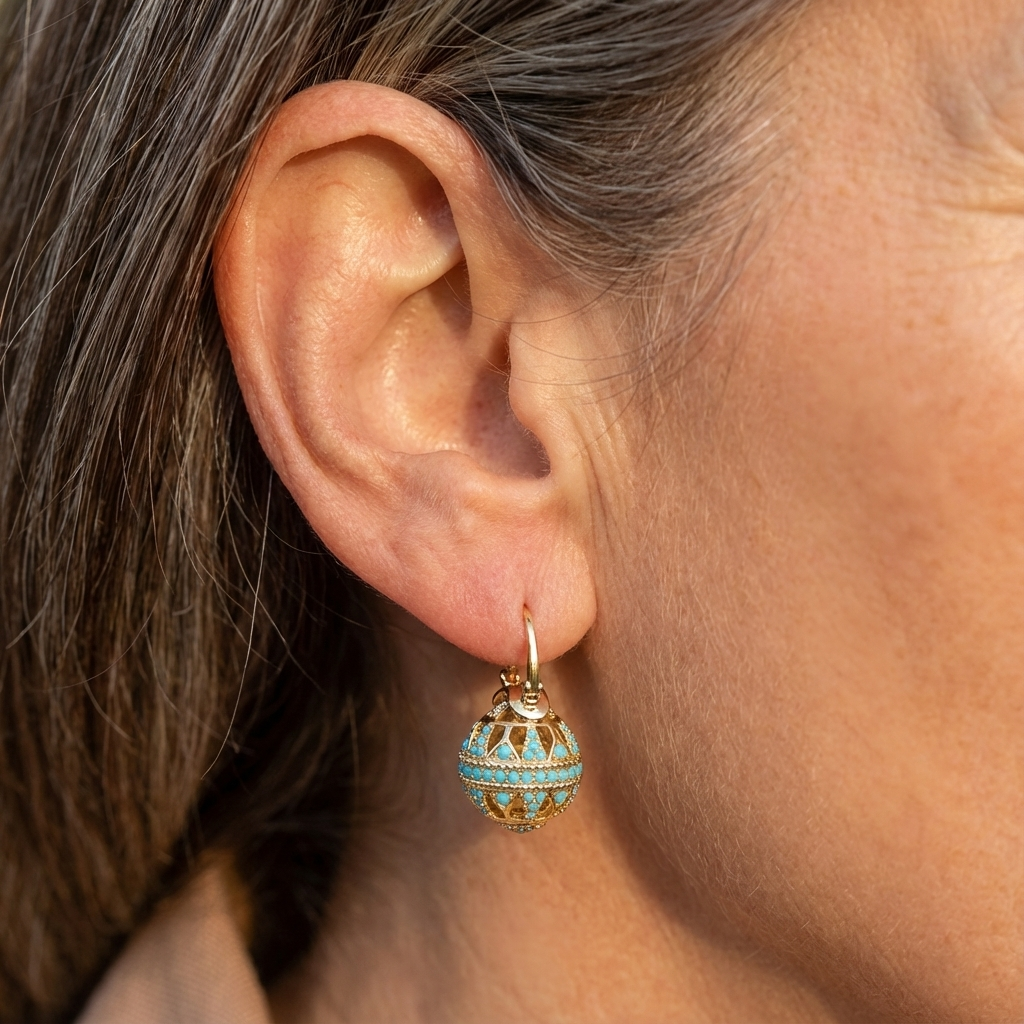 Agathe | Turquoise Drop Earrings