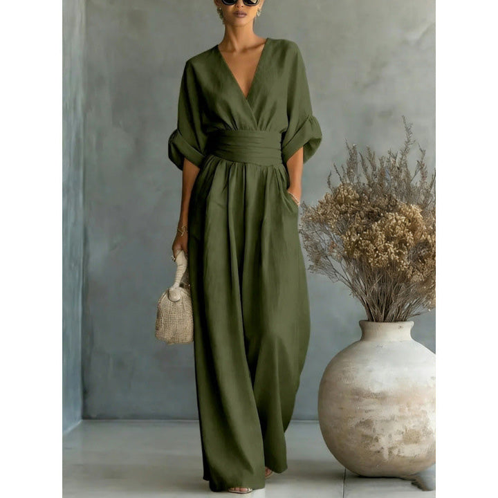 Willa V-Neck Wide-Leg Jumpsuit