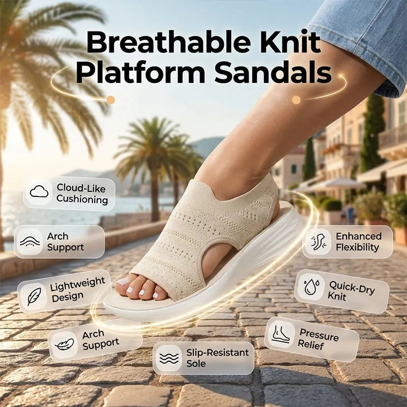 Nina | Platform Knit Sandal