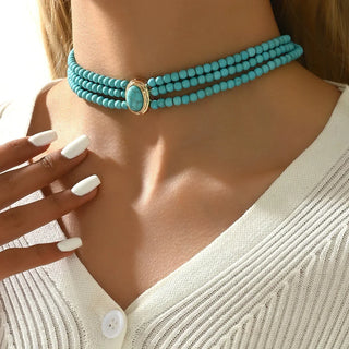 Isolde | Turquoise Layered Choker