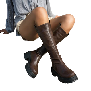 BRITTA | PLATFORM KNEE HIGH BOOTS