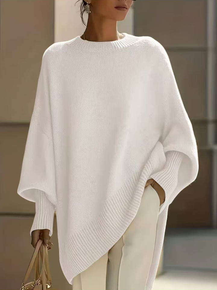 JENNIFER | OVERSIZED DRAPED WIDE-NECK SWEATER