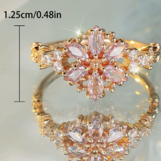 PIA | PINK AND GOLD TONE RADIANCE RING