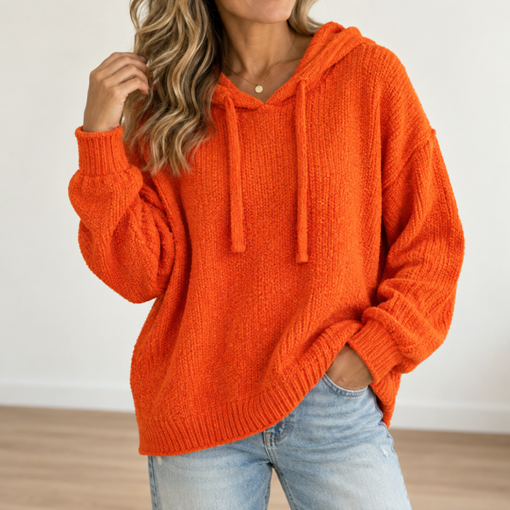 KITSIE | HOODED KNIT SWEATER