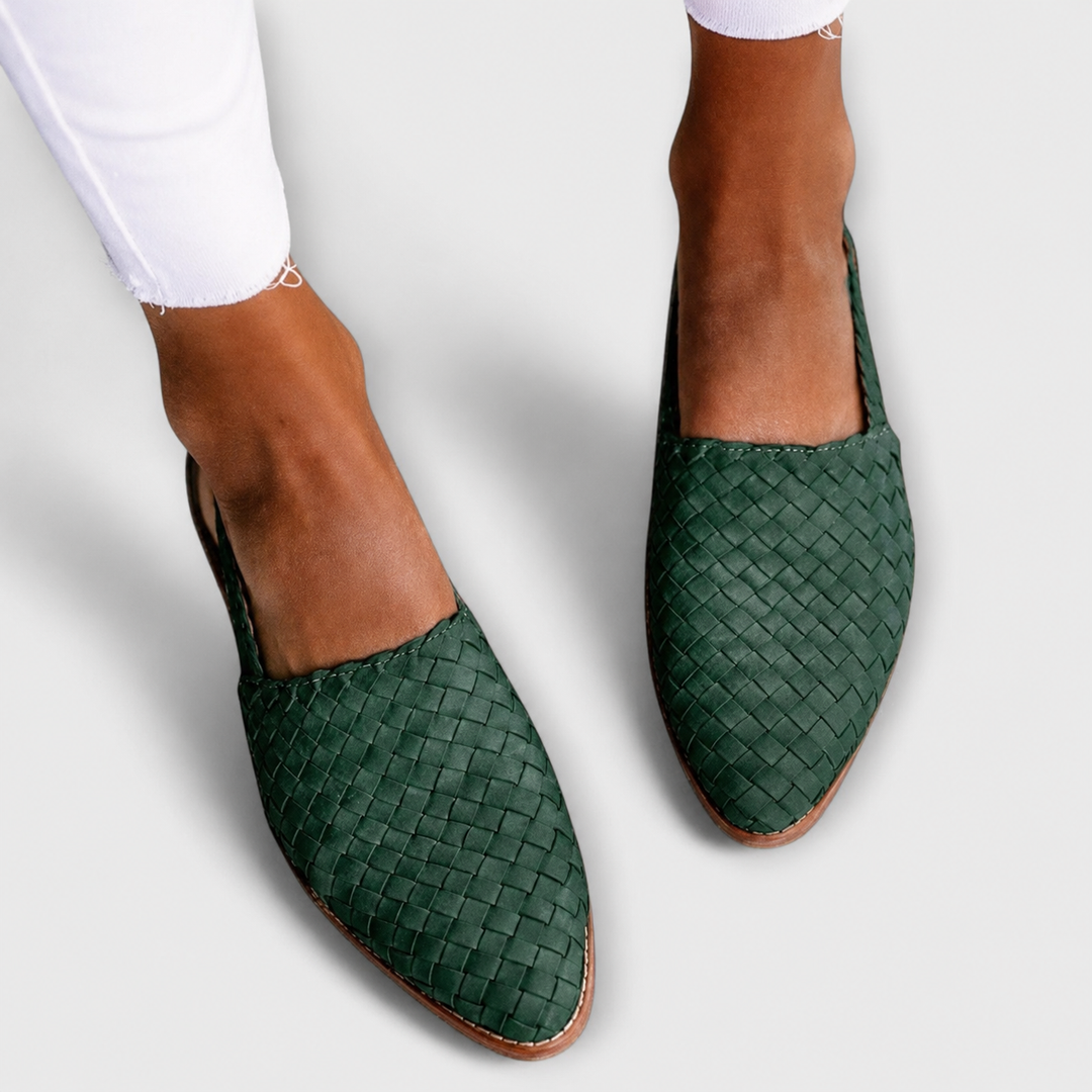 Simone | Woven Loafers with Back Strap