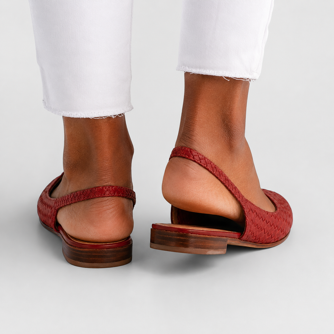 Simone | Woven Loafers with Back Strap