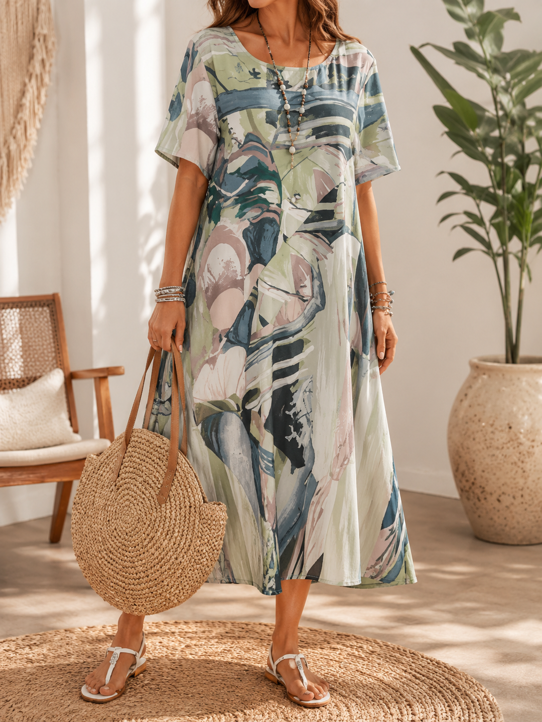 ELISA | SUMMER MIDI DRESS FOR WOMEN