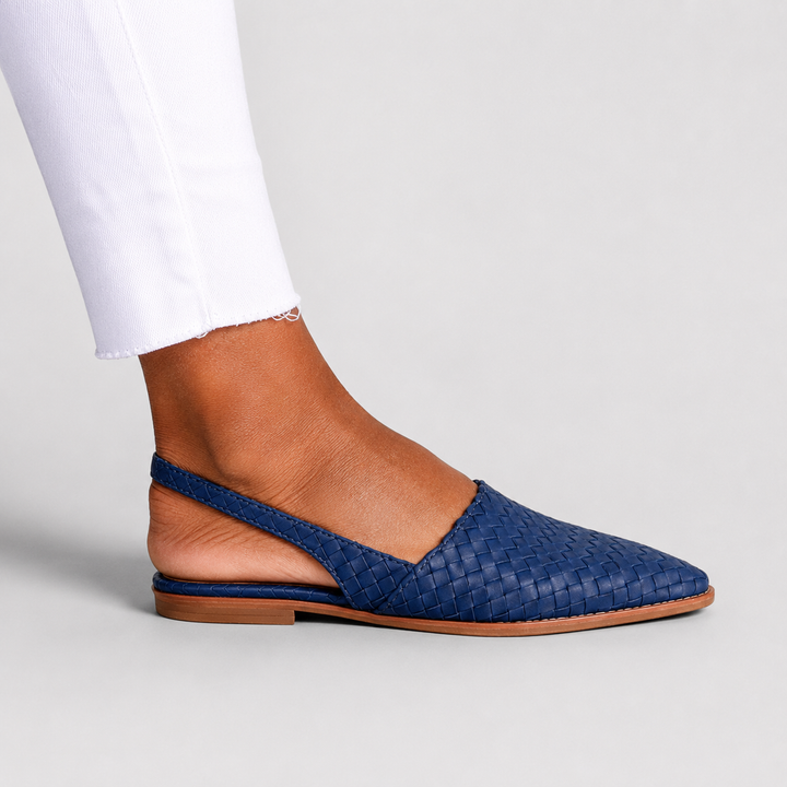 Simone | Woven Loafers with Back Strap