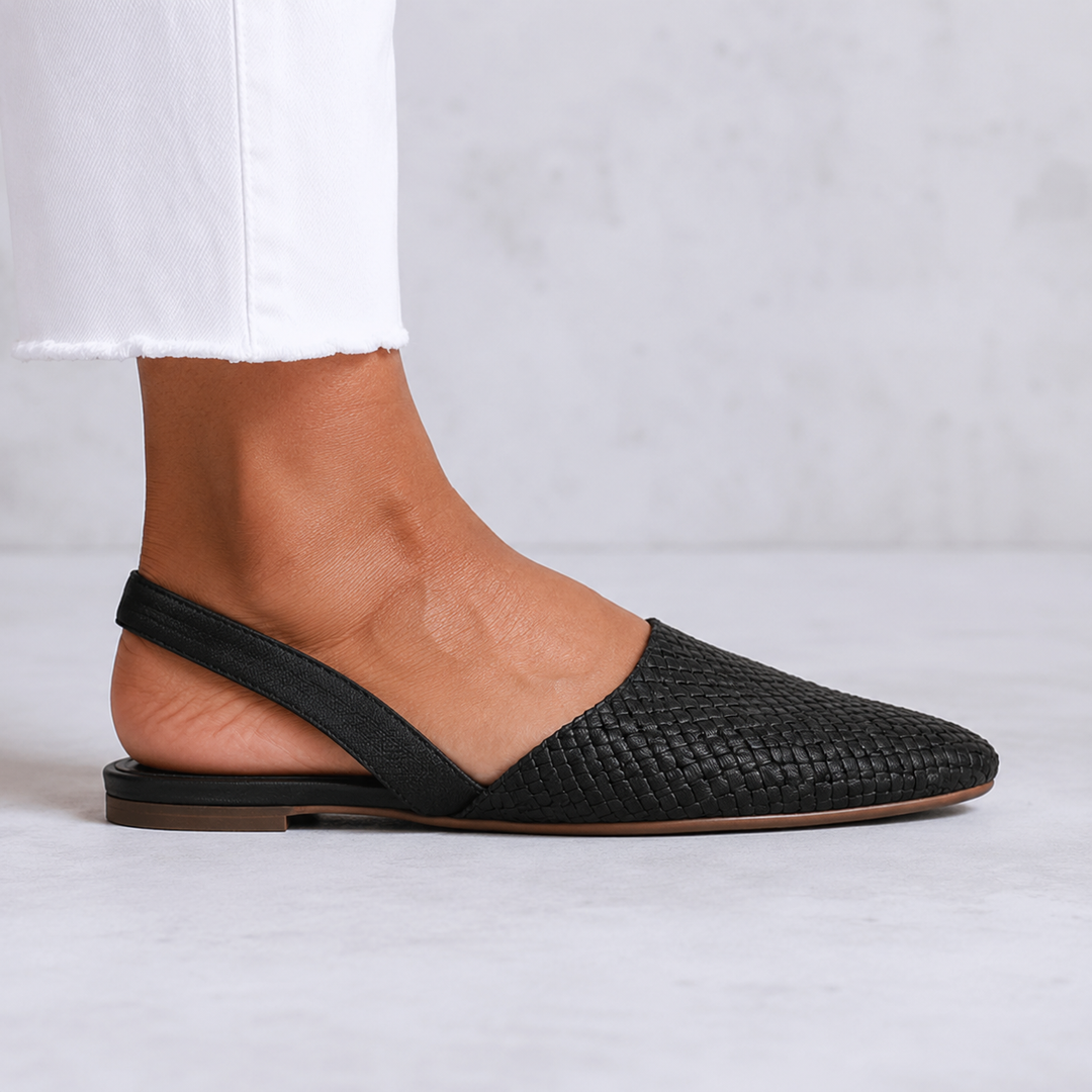 Simone | Woven Loafers with Back Strap