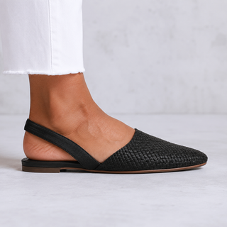 Simone | Woven Loafers with Back Strap