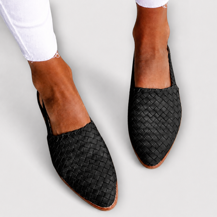 Simone | Woven Loafers with Back Strap