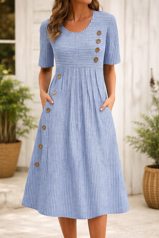 Livia | Striped Midi Design