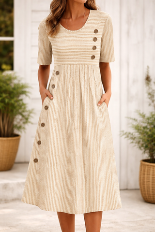Livia | Striped Midi Design