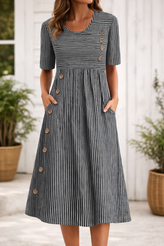 Livia | Striped Midi Design