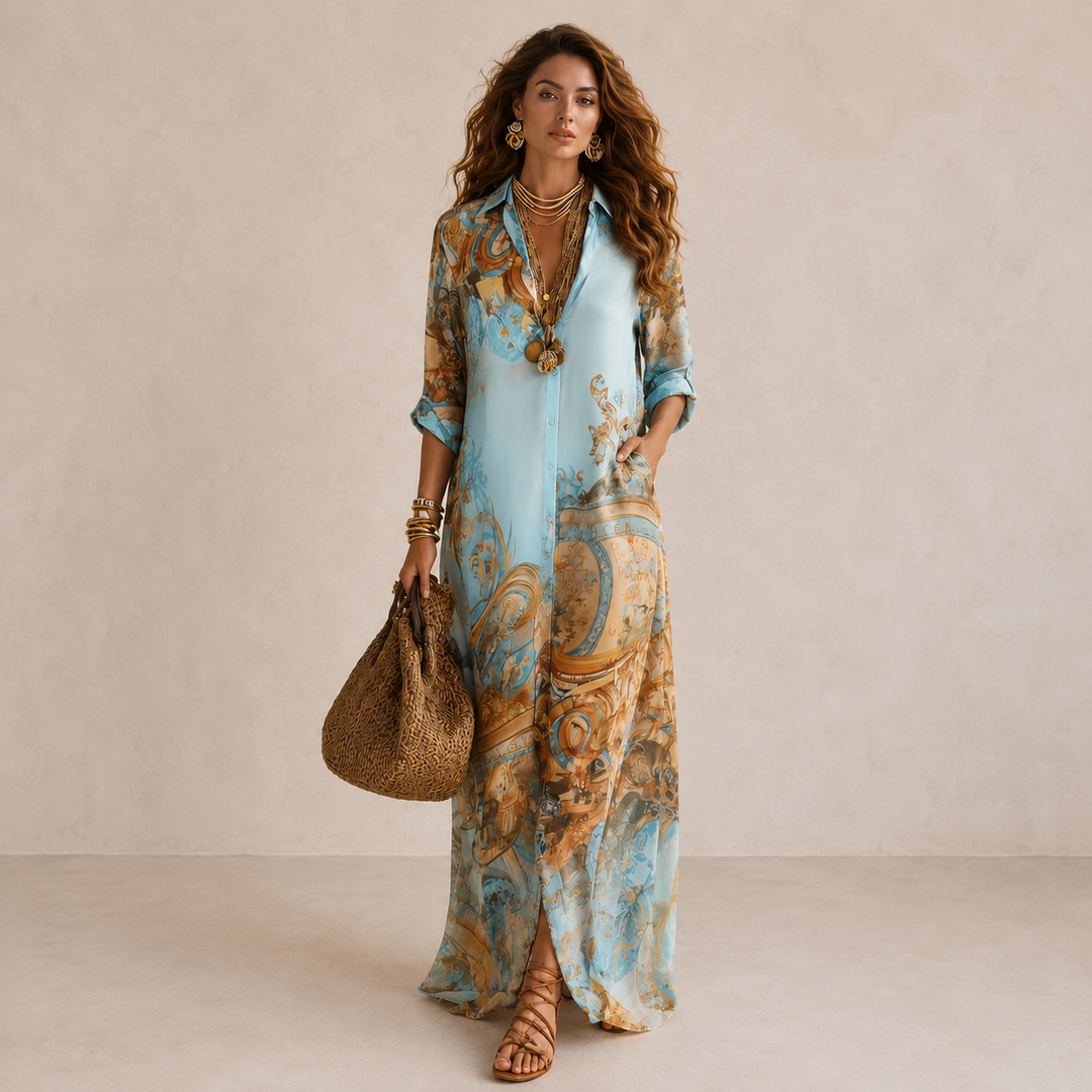 SYLWIA | BUTTON MAXI DRESS FOR WOMEN