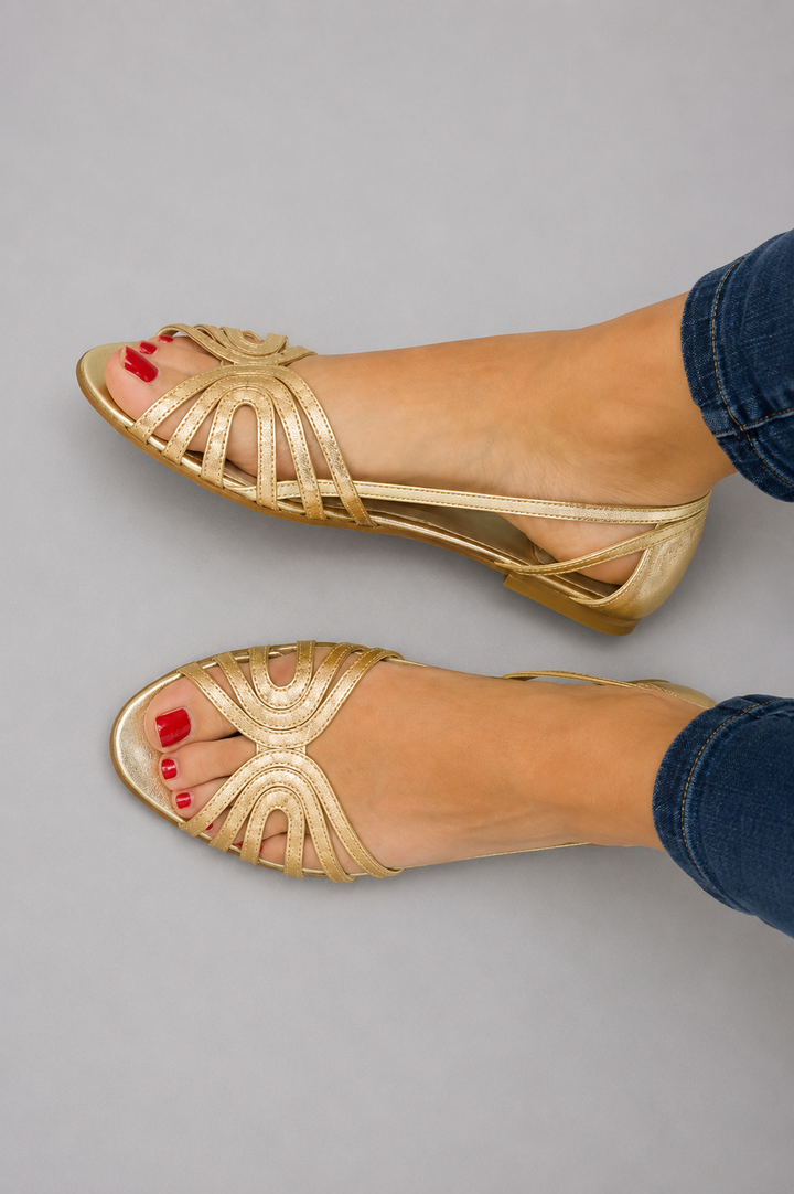 Solea | Metallic Heeled Sandals