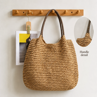 MELISSA | LIGHT CAMEL WOVEN CROSSBODY BAG
