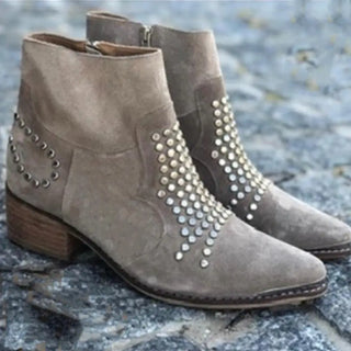 ANALIE | STUDDED ANKLE BOOTS