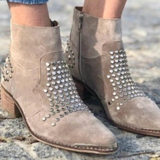 ANALIE | STUDDED ANKLE BOOTS