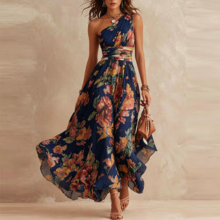Aurora | One-Shoulder Floral Dress