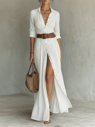 Olivia | Pleated Maxi Dress