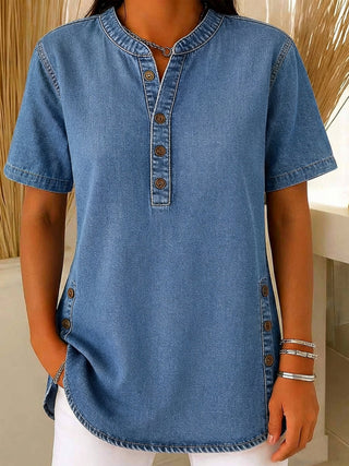 Apolline | Denim-Look Blouse