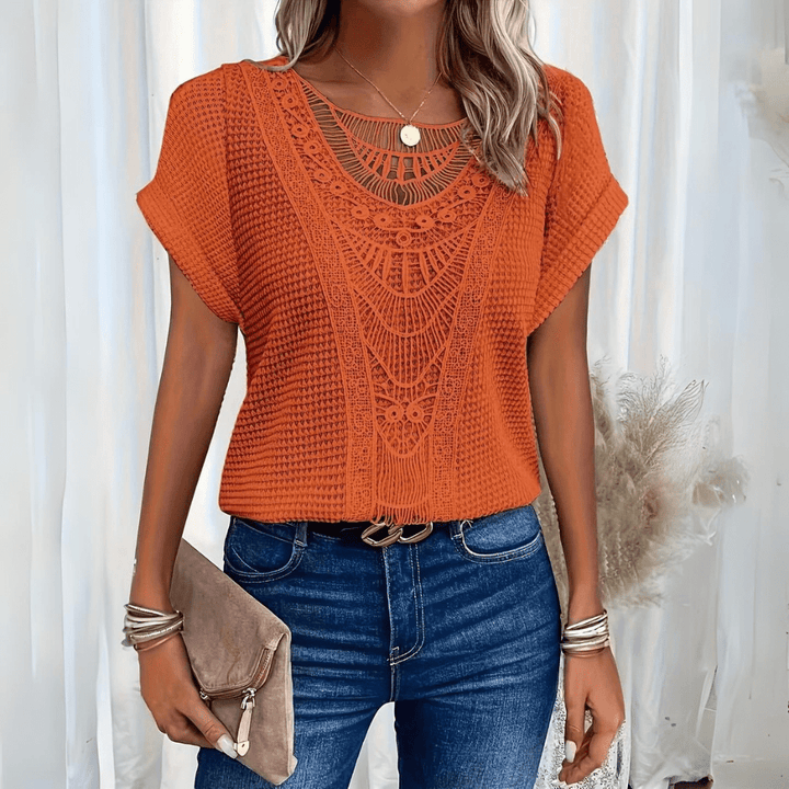 Esmie™ | Chic Bohemian Cut-Out Top