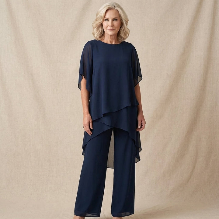 KIMMY | DRAPED TOP PALAZZO PANTS SET