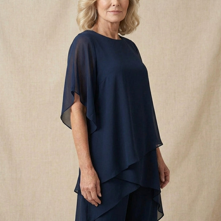 KIMMY | DRAPED TOP PALAZZO PANTS SET