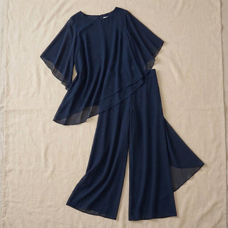 KIMMY | DRAPED TOP PALAZZO PANTS SET