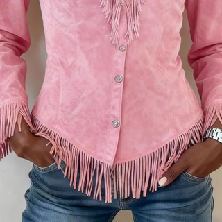 Kinsley | Vegan Suede Blouse