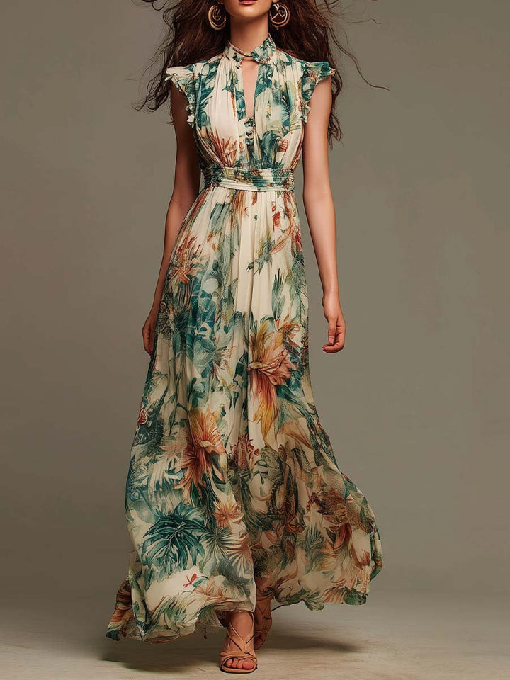 Evelyn | Tropical Maxi Dress